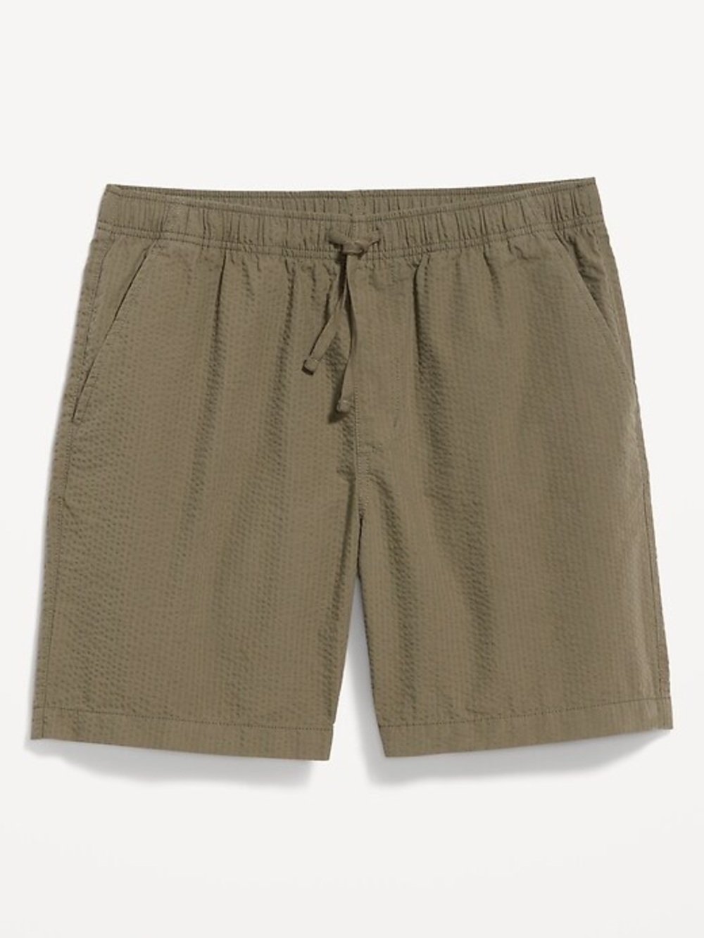 Old Navy Men’s 7" Jogger Shorts - Stone Wall Green Seersucker (Small)